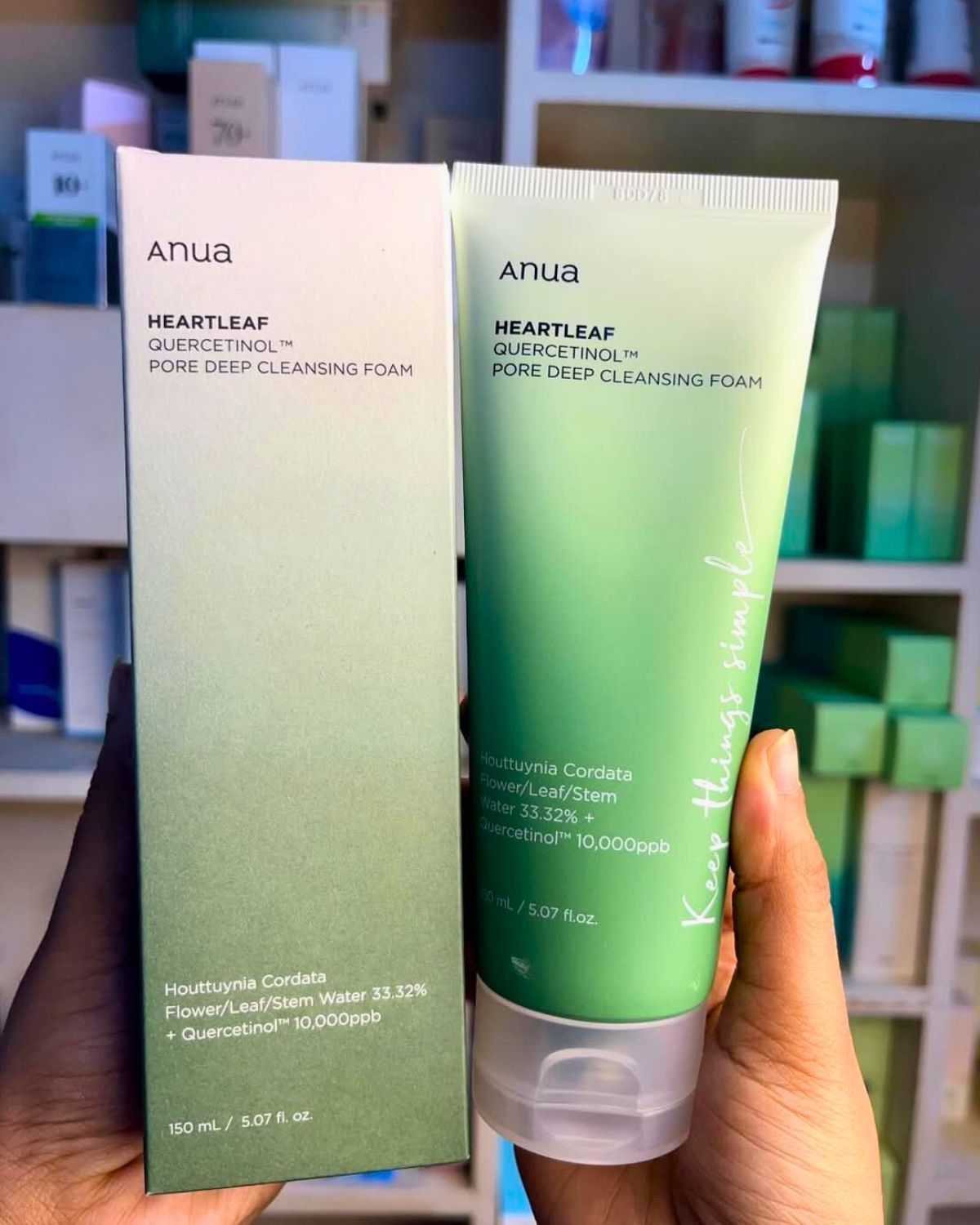 Anua Heartleaf Quercetinol Pore Deep Cleansing Foam 150ml – Korea Authentic Cleanser BD