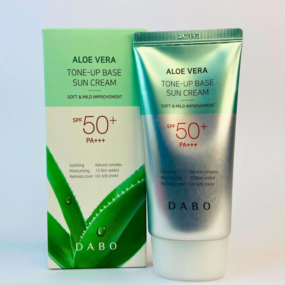 Dabo Aloe Vera Tone-Up Sun Cream SPF 50+ – Original Korean Brightening Sunblock in Bangladesh