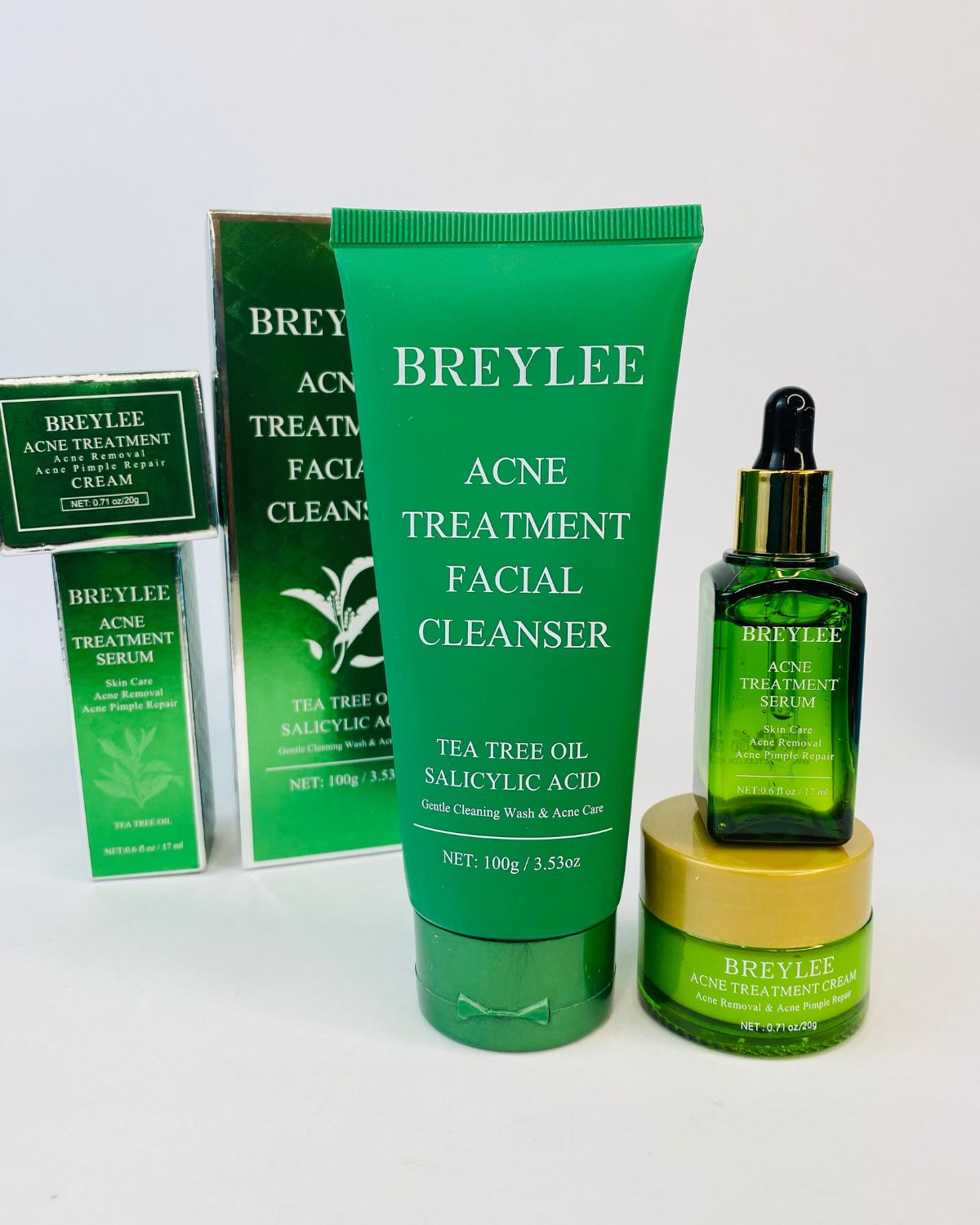 breylee acne treatment combo bd original serum cream cleanser