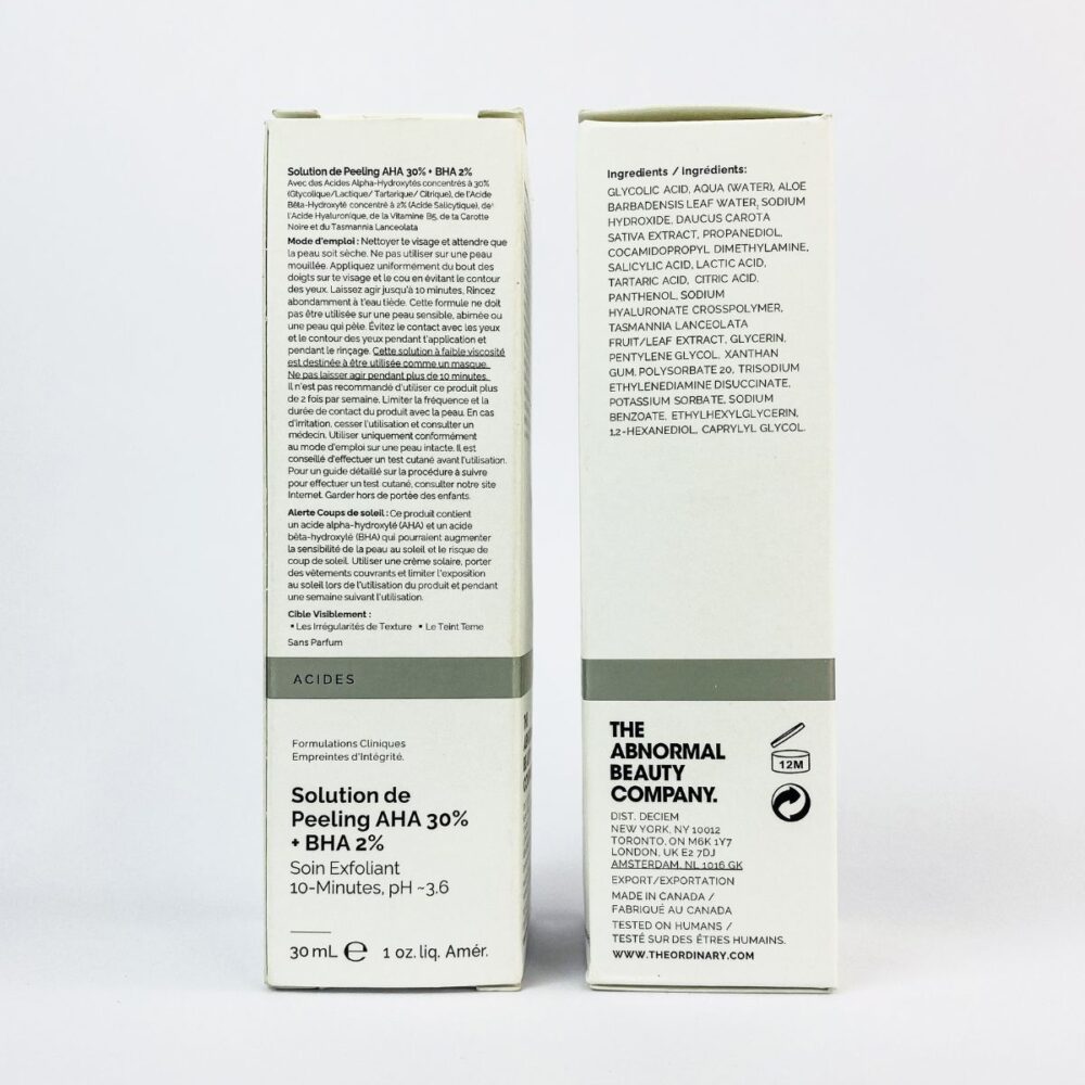 The Ordinary AHA 30% + BHA 2% Peeling Solution – 30ml
