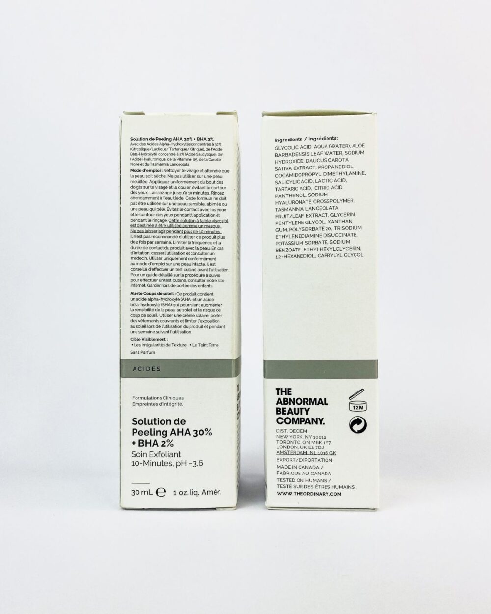 The Ordinary AHA 30% + BHA 2% Peeling Solution – 30ml