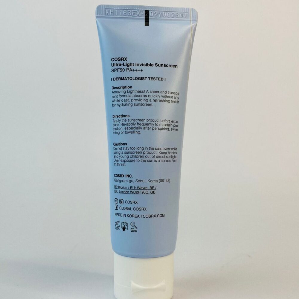 COSRX Ultra-Light Invisible Sunscreen SPF50+ PA++++ – 50ml